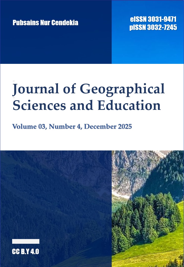 					View Vol. 3 No. 4 (2025): Journal of Geographical Sciences and Education
				